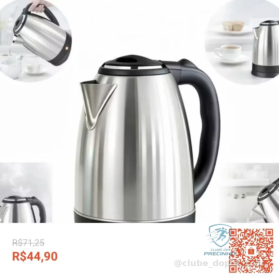 Chaleira Elétrica Jarra Café Chá Inox 110v