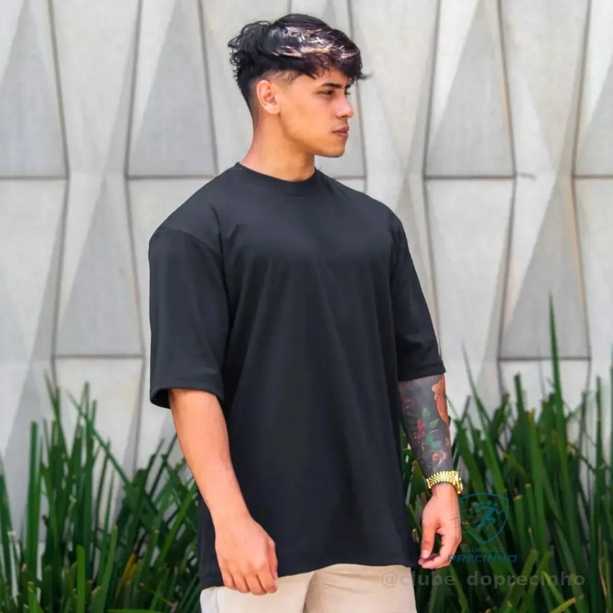 Camiseta Oversized Masculina Lisa Malhão 100% Algodão Mercado Livre