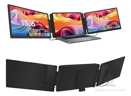 Monitor Portátil Gamer 15.6 1200p Dual Screen Rotação Fhd Preto 127/220v