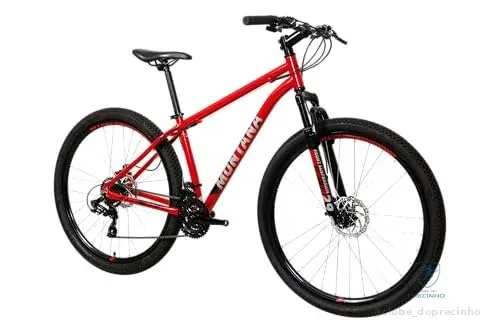 Caloi Bicicleta Montana, Aro 29, Tamanho 17, Câmbio 21 Velocidades, Vermelha