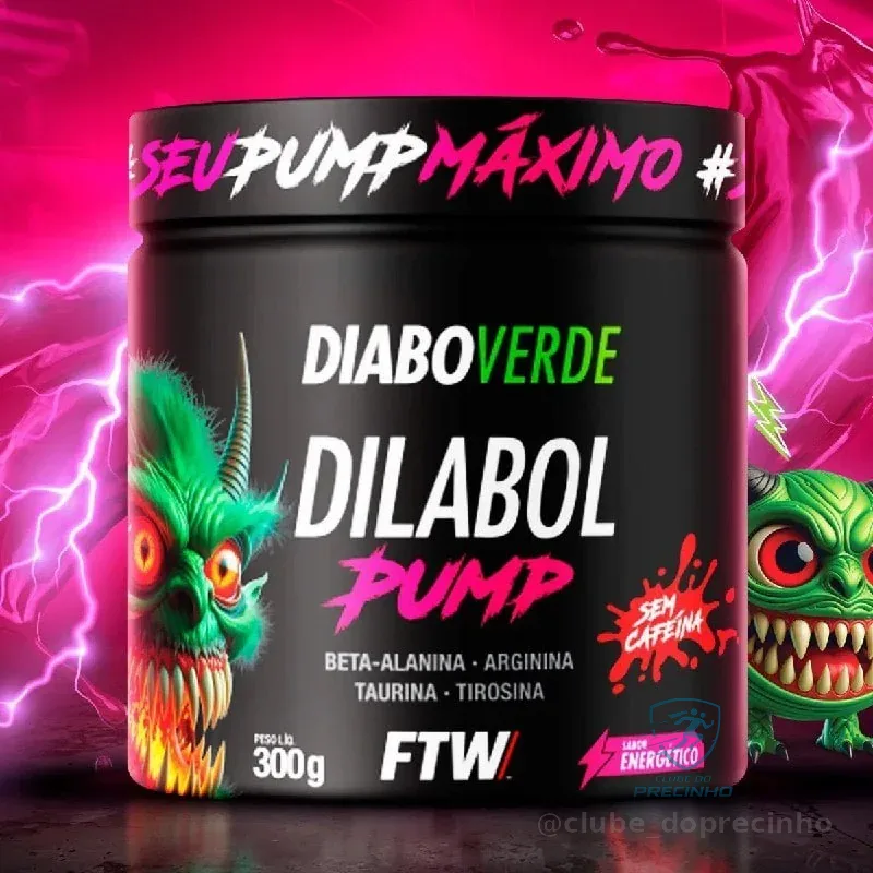 Dilabol Pump Pré Treino Pote 300g Sabor Energético Diabo Verde - FTW Mercado Livre
