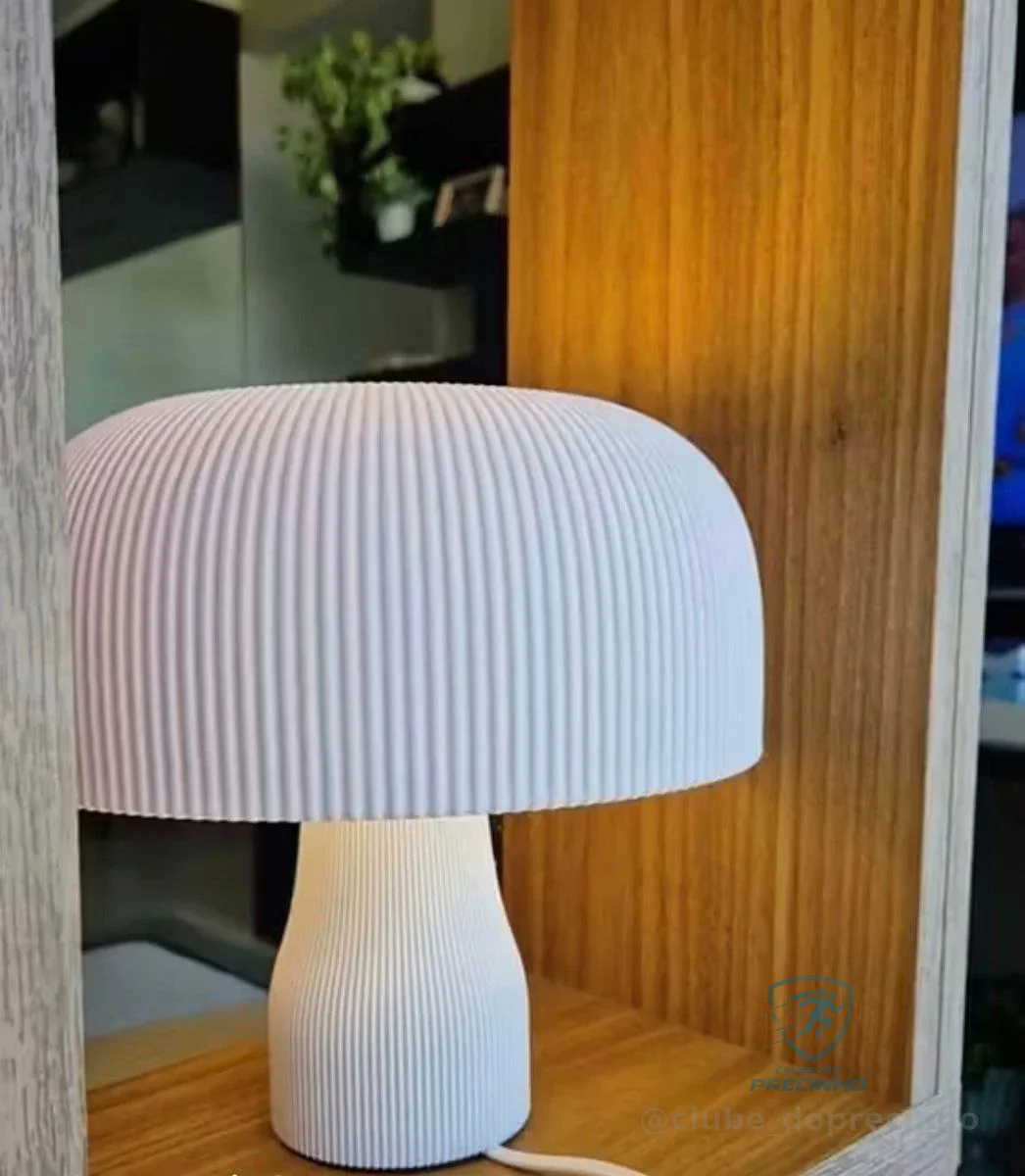 Abajur Cogumelo Designe Elegante Moderno Luminaria De Mesa Bivolt