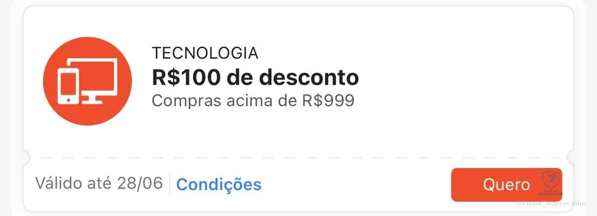 Cupom Shopee Tecnologia