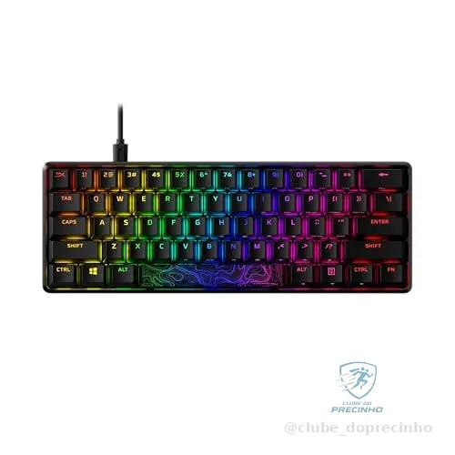 Hyper X, TECLADO MECANICO HYPERX ALLOY ORIGINS 60, Preto com iluminação RGB, HKBO1S-RB-US/G