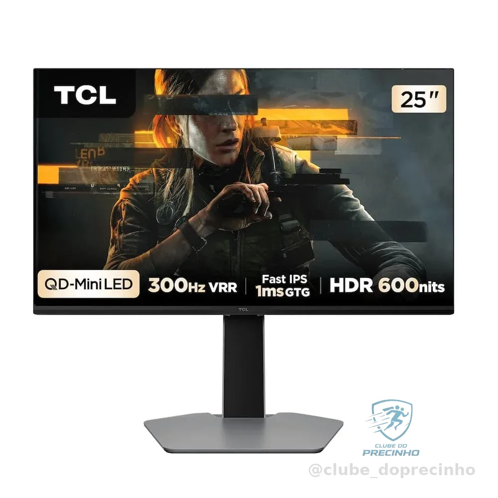 Monitor Gamer 25 Full HD 25G64 QD-Mini LED 300Hz 1ms FreeSync Premium TCL