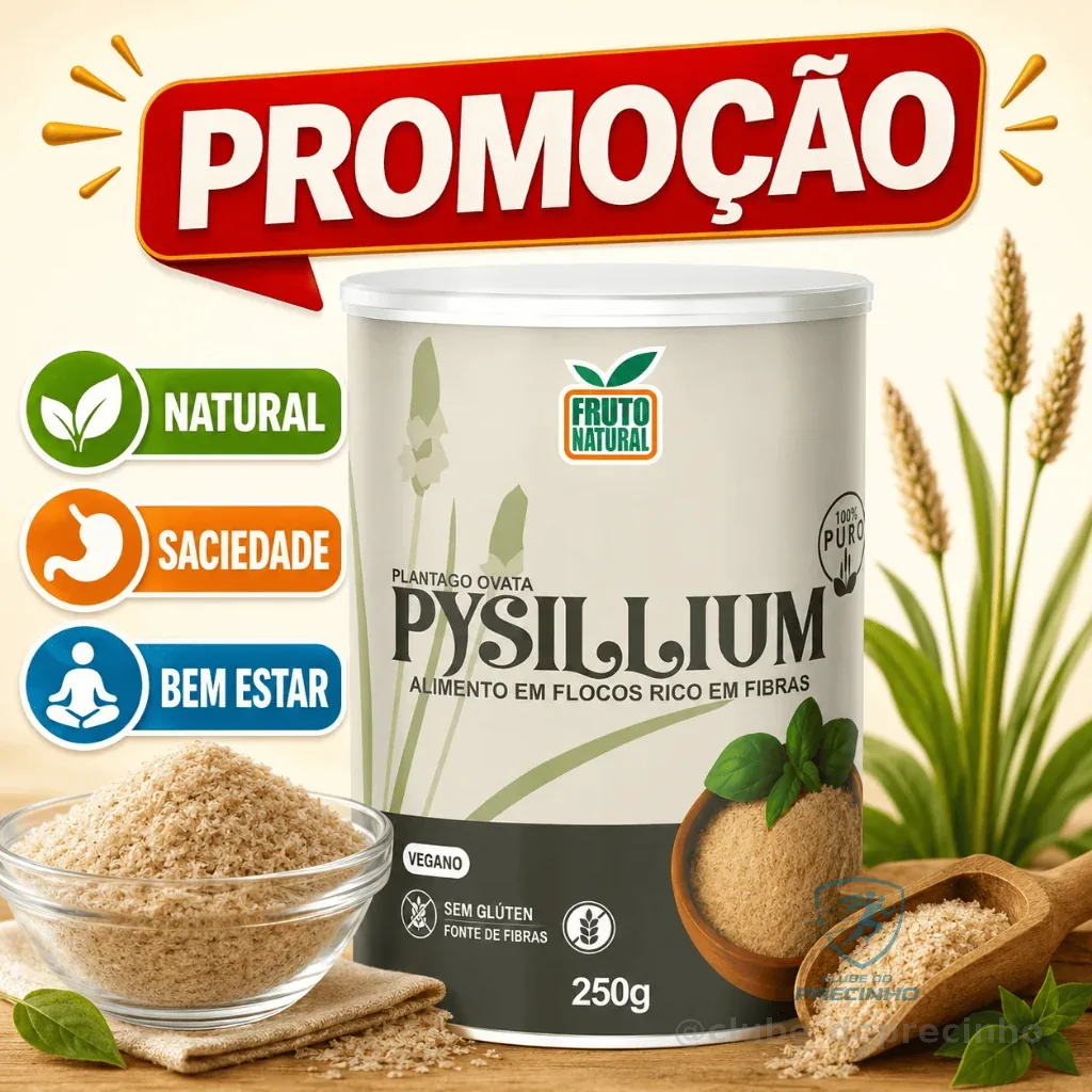 Psyllium 100% Puro 250g Fibras Suplemento Alimentar - Fruto Natural Shopee