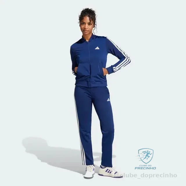 Conjunto de Agasalho Feminino Essentials 3-Stripes adidas Mercado Livre