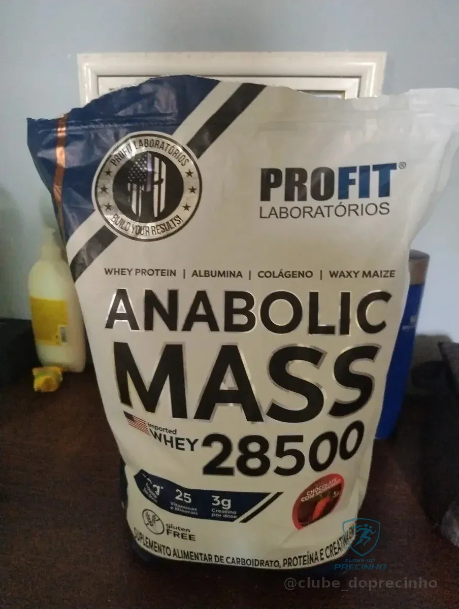 Hipercalórico Anabolic Mass 28500 3kg - Profit Labs (Chocolate com Morango) Mercado Livre