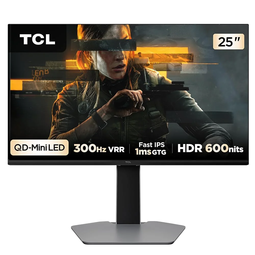 Monitor Gamer TCL 25 Polegadas QLED Mini LED Full HD G64 300Hz 1ms (GtG) Freesync HDR 600 nits 25G64