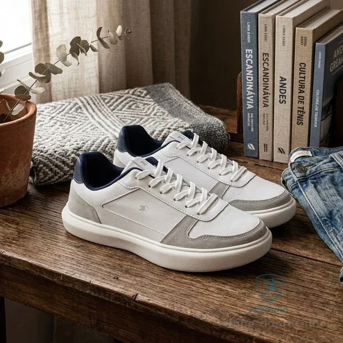 Tênis Sapatenis Masculino Sandrini Evoke Lite Branco Couro Mercado Livre
