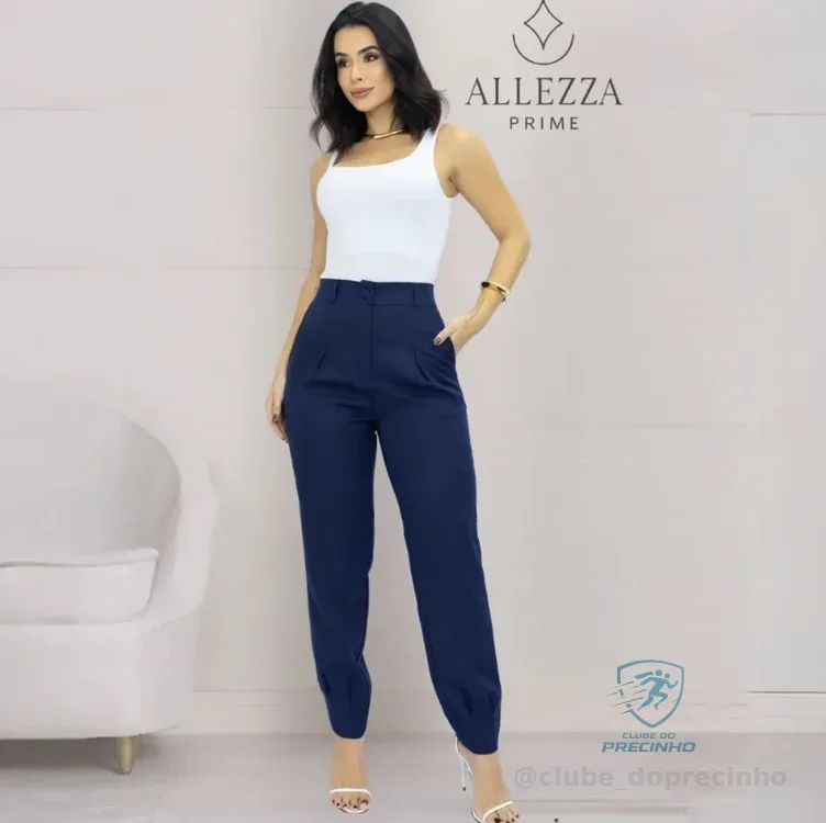 Calça Alfaiataria Feminina Cenoura Casual Basic Skinny Bolso Mercado Livre