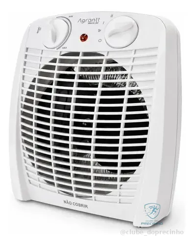 Aquecedor De Ar Elétrico Portátil 1500w Agrantt 110v Ou 220v