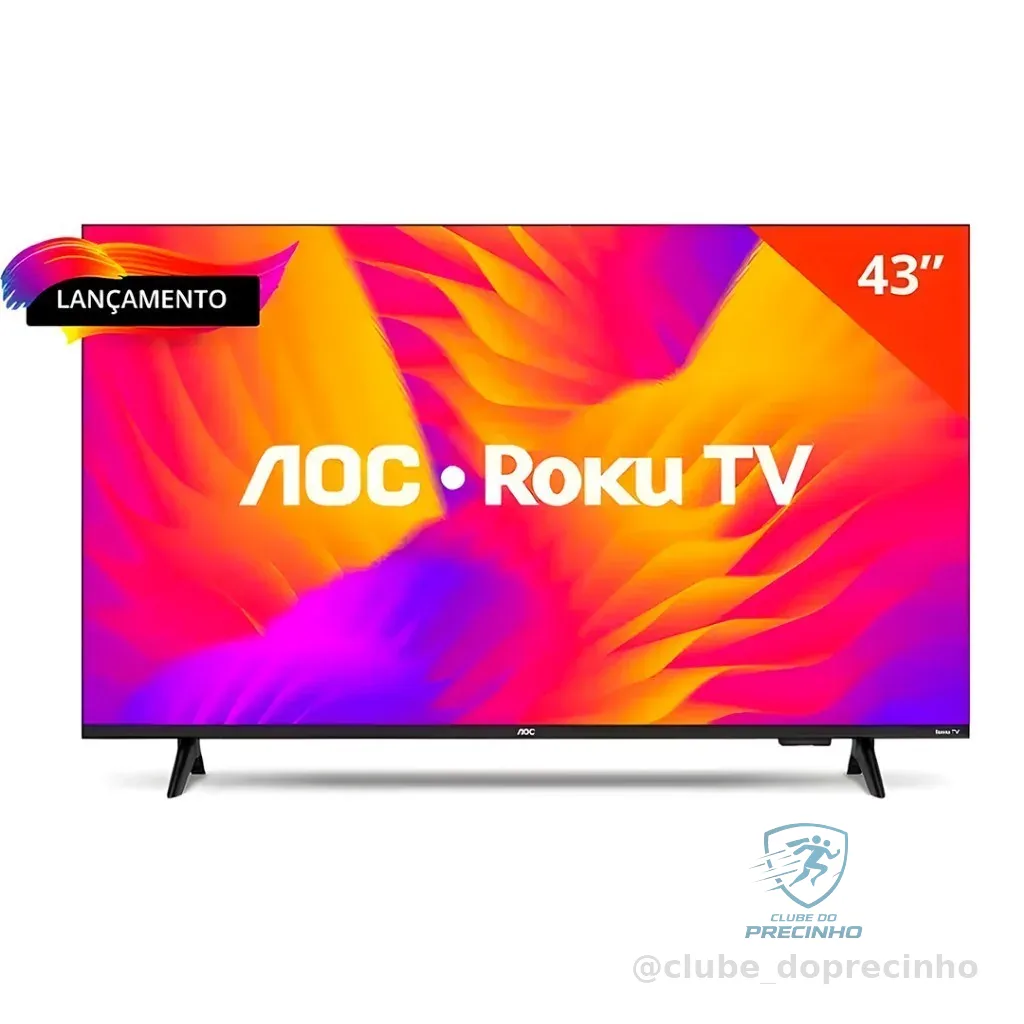 Smart TV AOC 43" 43S5155/78G Full HD LED Wifi Roku USB HDMI