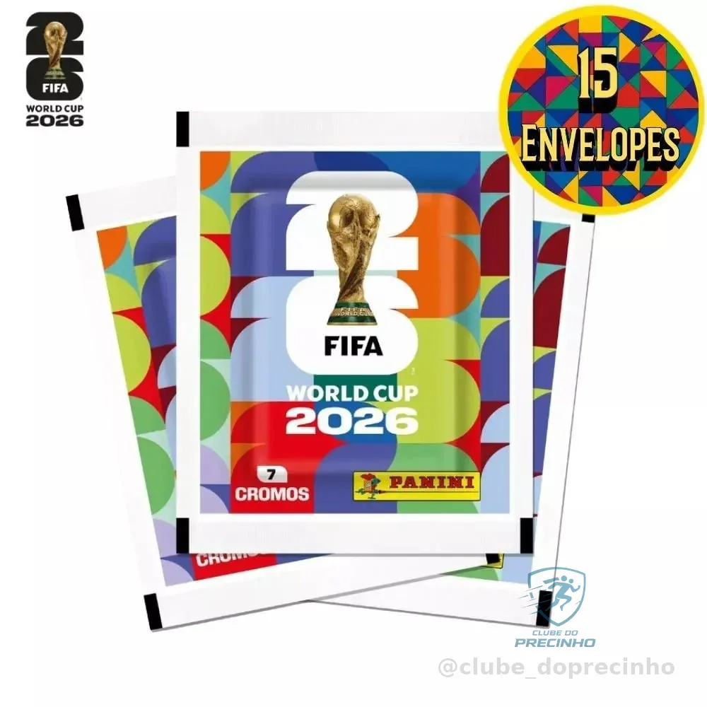 Kit 105 Figurinhas Do Álbum Copa Do Mundo 2026- 15 Envelopes