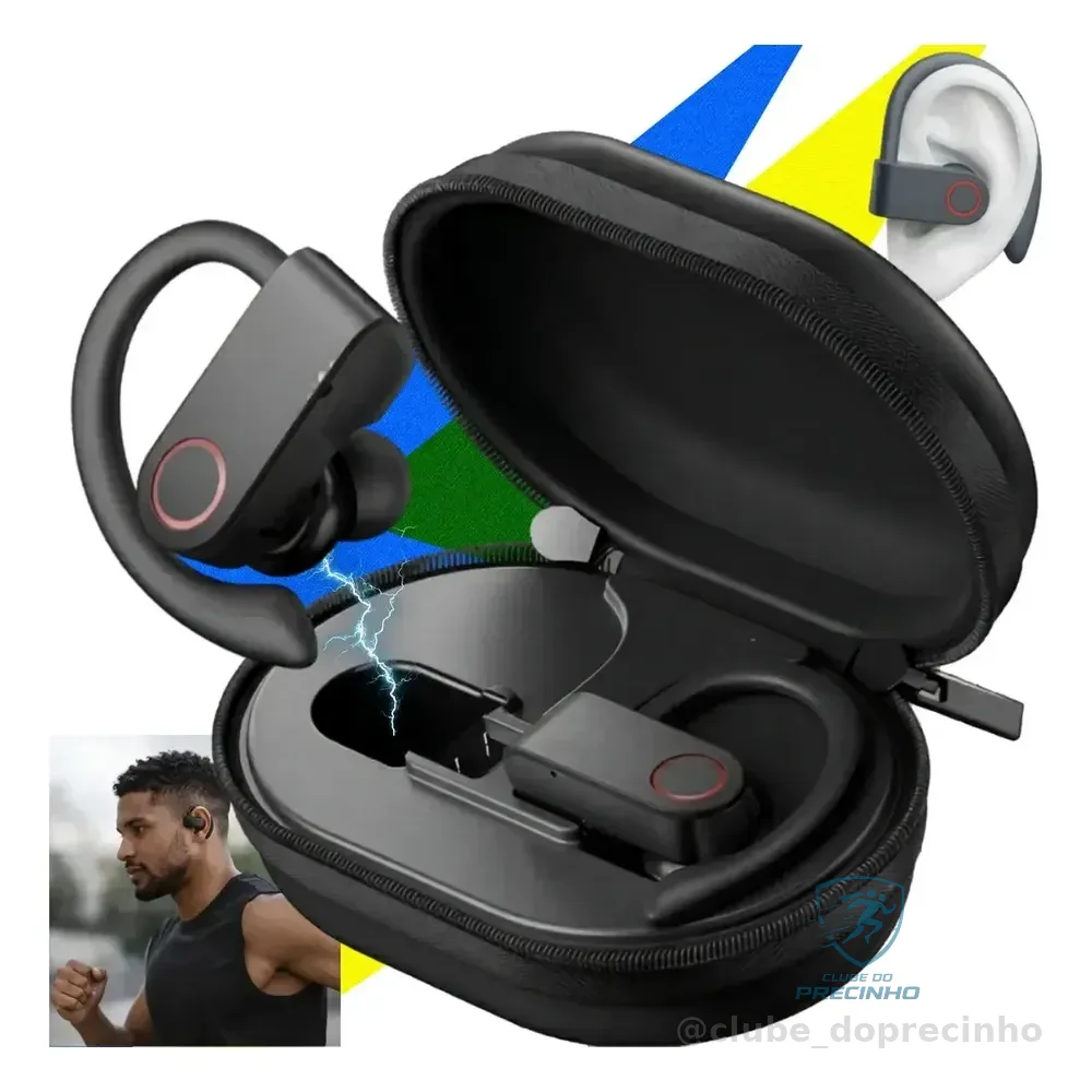 Fone De Ouvido Bluetooth Sem Fio Tws Esportivo 