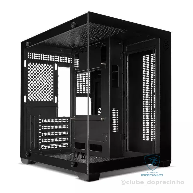 Gabinete Gamer Mancer CV105, Mini-Tower, Lateral de Vidro, Preto, MCR-CV105-BK