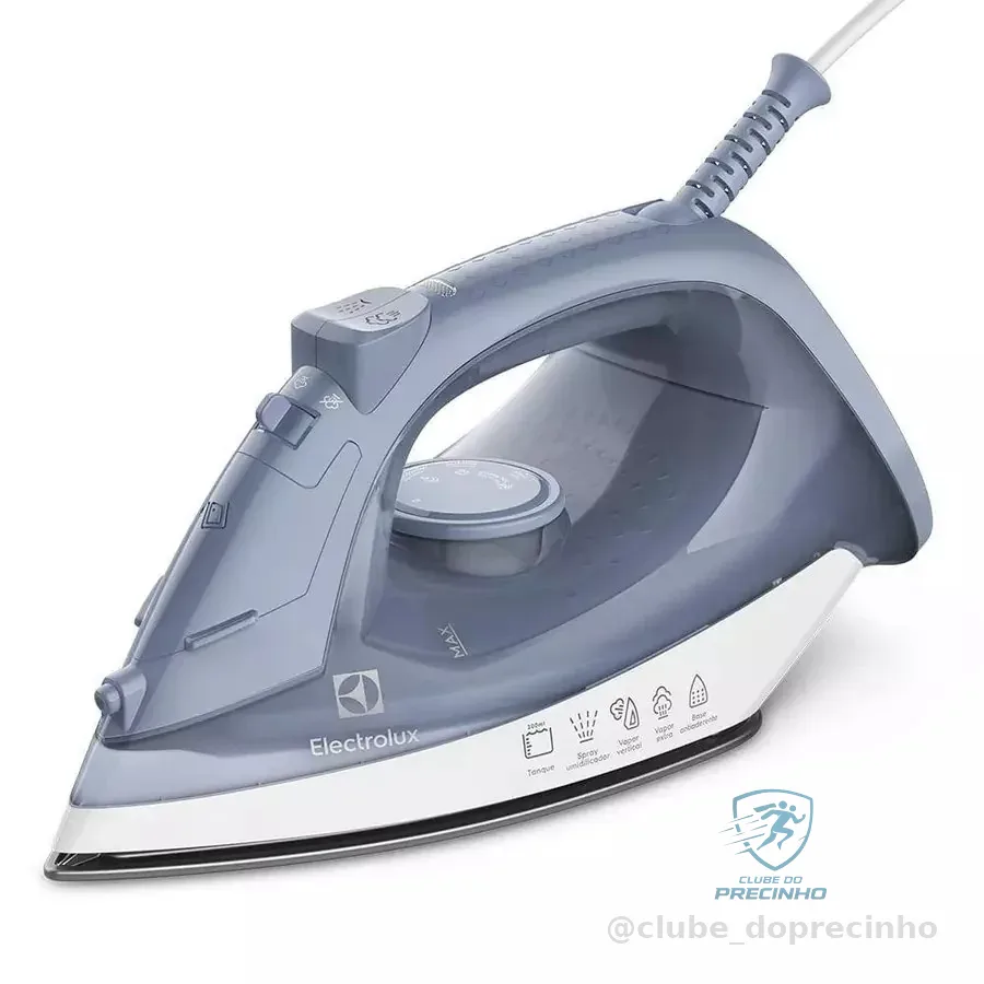 Ferro de Passar Roupa a Vapor e a Seco Electrolux Efficient com Vapor Vertical (ESI10)