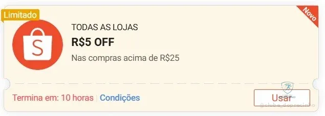 🔥 Cupom Shopee