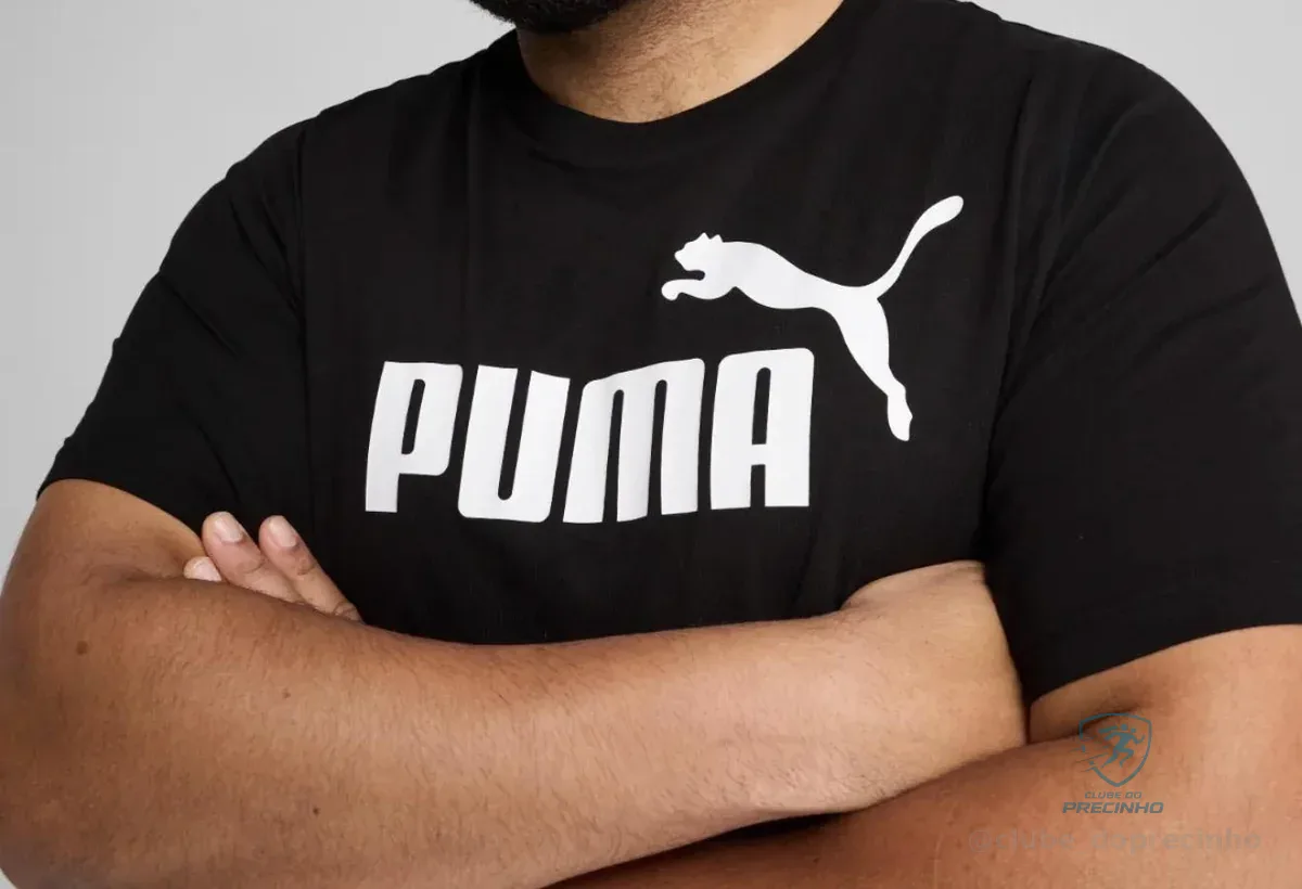 Camiseta Masculina Puma Ess Logo Tee - Puma Black Mercado Livre