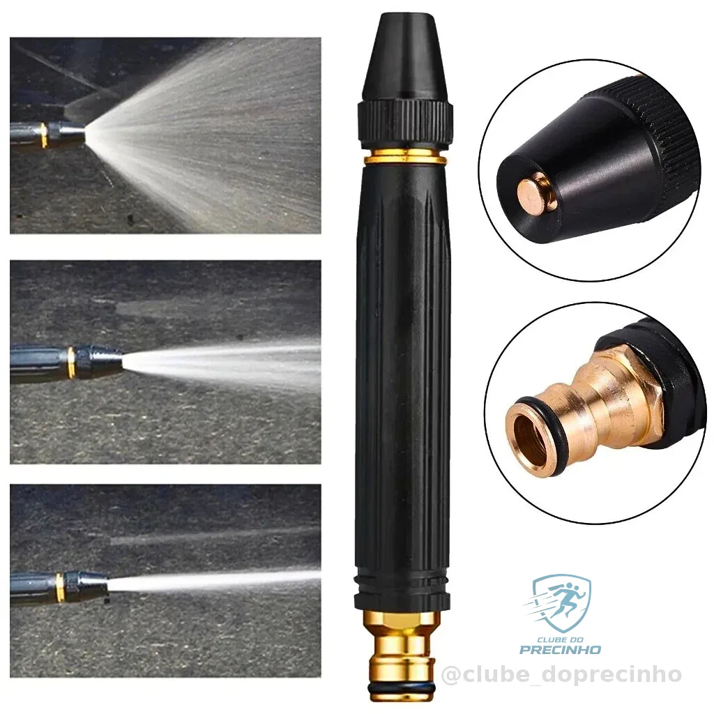 Kit 3 Em 1 Bico Alta Pressão Para Mangueira + Conector Top Shopee