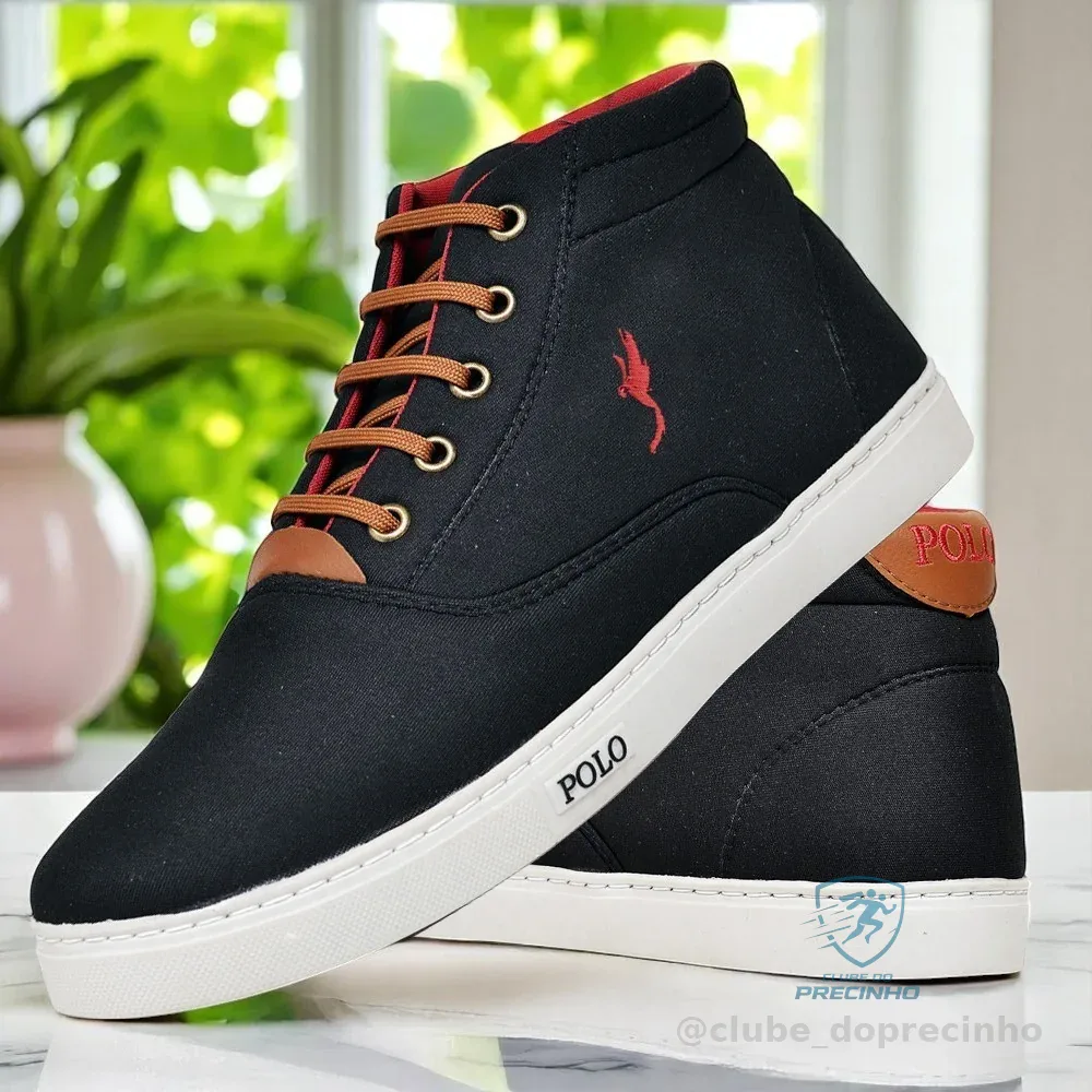 Botinha Tenis Masculino Preto Casual Leve em lona Polo Blu do 37 ao 46 Shopee