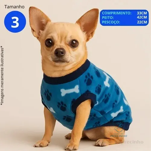 Kit 3 Roupinhas Soft Inverno Cachorro E Gato Roupas Sortidas Macho 3