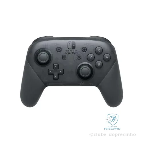 Nintendo, Controle Nintendo Switch, Pro, Sem Fio, Vibração HD, Controle de Movimento, Funcionalidade Amiibo Embutida, Cinza