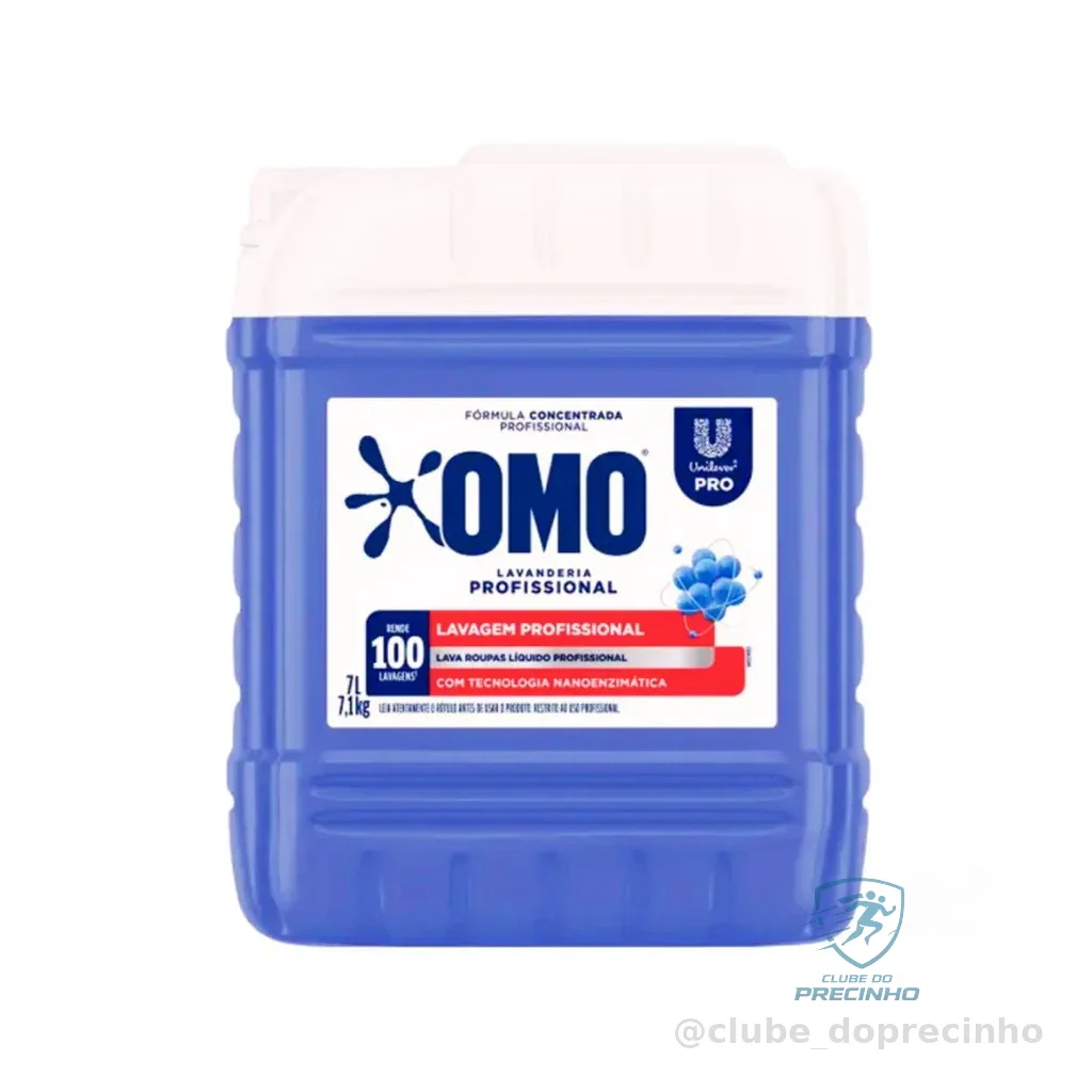 Lava Roupas Lavanderia Pro Líquido 7L Omo