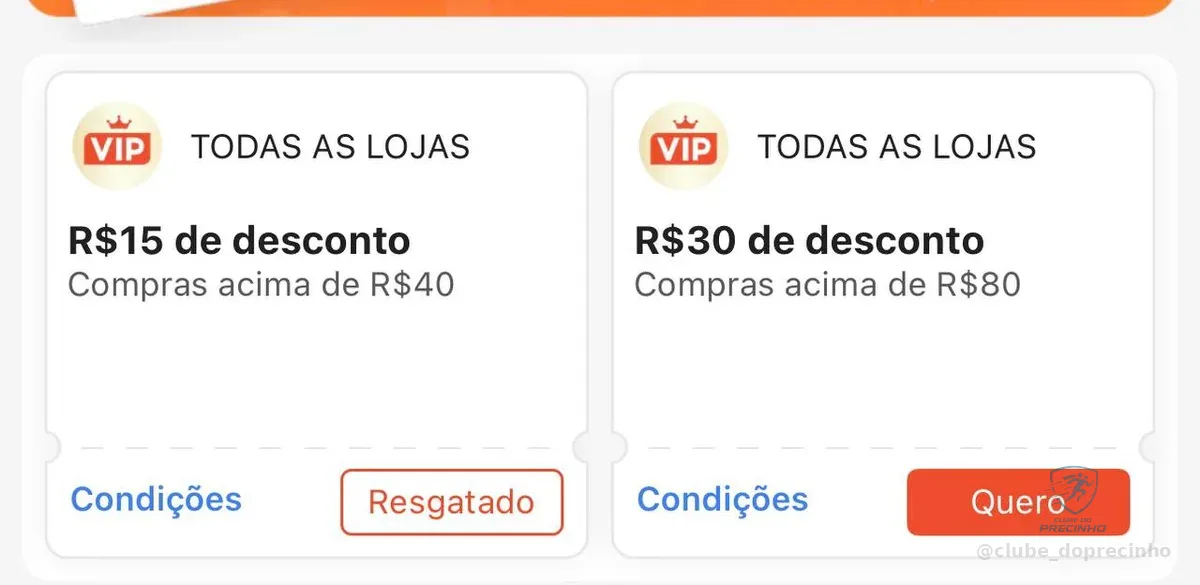 Resgate aqui os cupons: