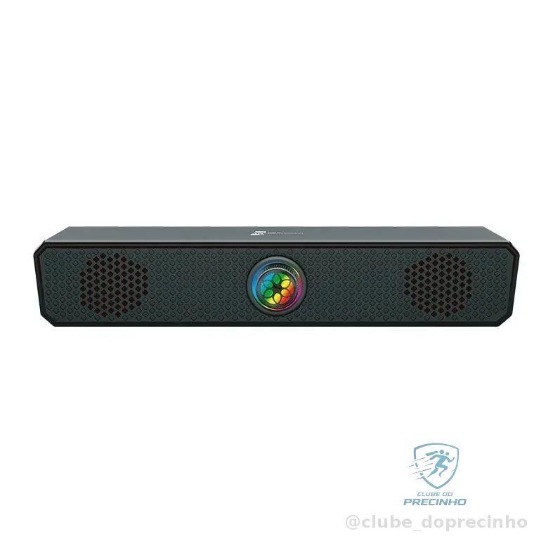 Caixa de Som R8 SP04, 2x3W RMS, USB, Preto, R8-SP04-RBW-V2