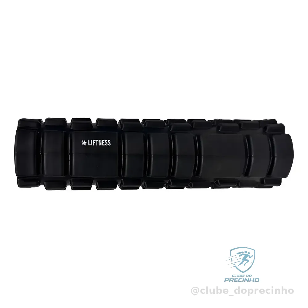 Rolo De Massagem Liberação Miofacial Texturizado Preto 30cm Preto
