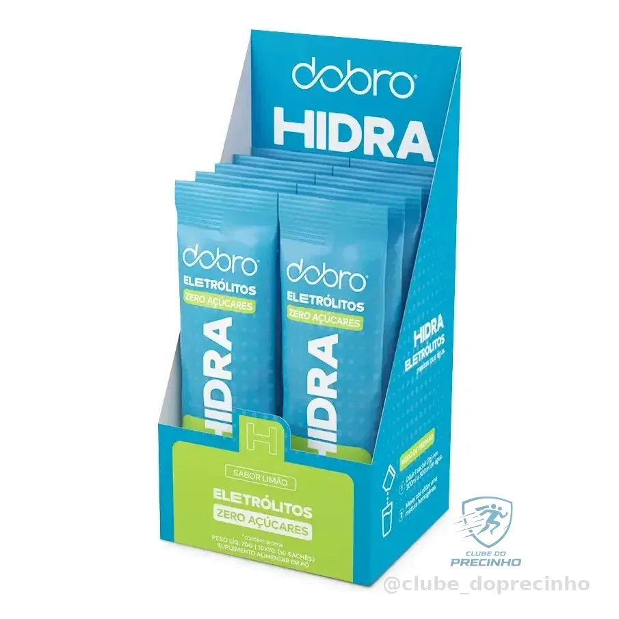 Hidra Eletrolitos Dobro Caixa Com 10 Sachês De 7g Sabor Limão