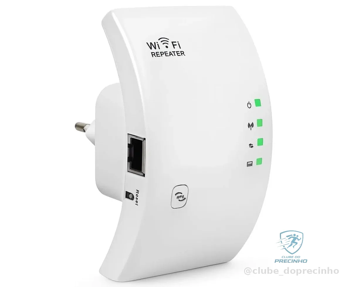 Repetidor de Sinal Wi-Fi 1800m Premium | Amplificador de Internet Wireless Ultra Rápido | Expansor de Rede Roteador Sem Fio 2.4G 5G | Conexão Estável para Casa Escritório Notebook TV Console Amplo