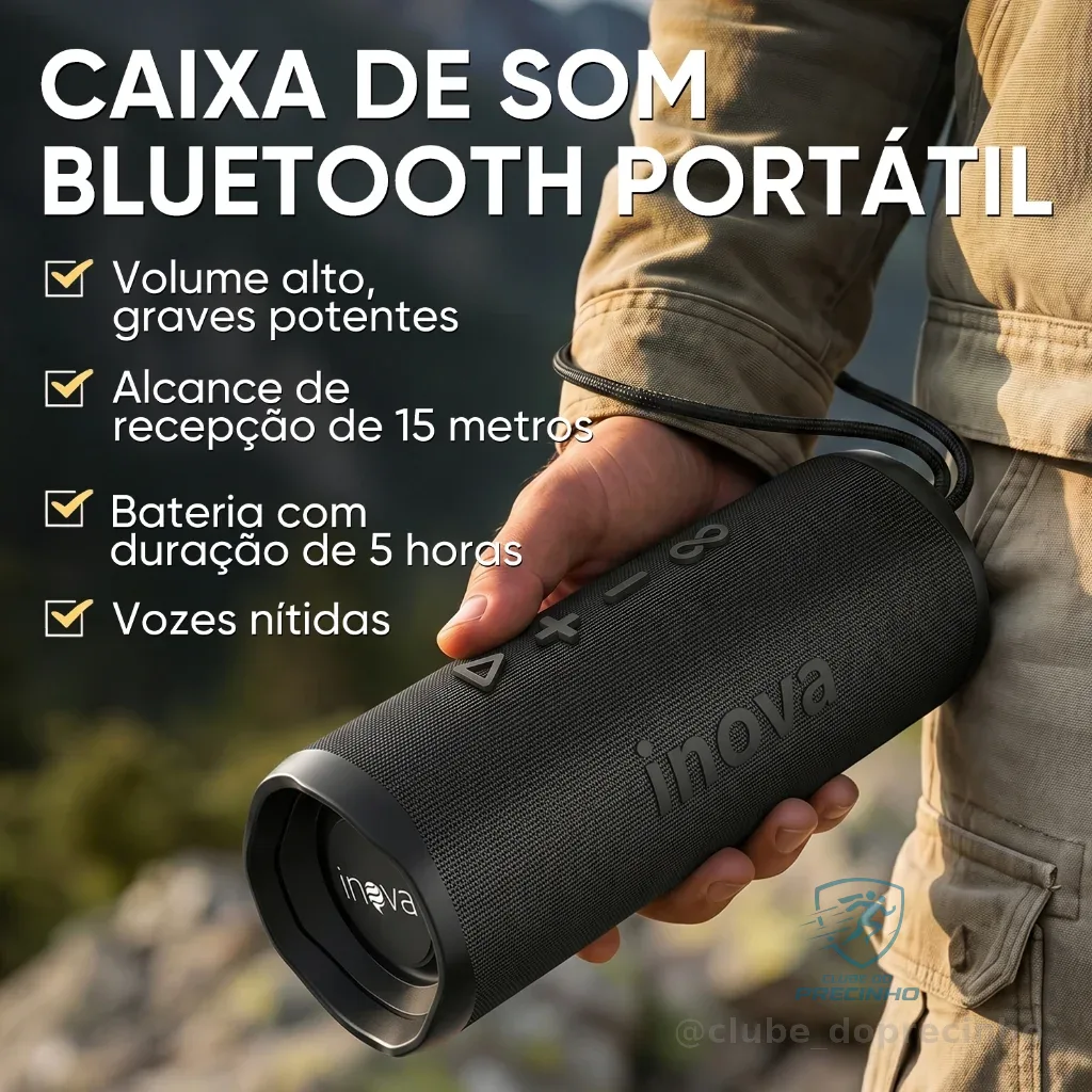 INOVA Caixa De Som Bluetooth Tws Estéreo Alta Hifi Longa Duração IPX6 Speaker Portátil Som Potente Casa Caixa Som Shopee