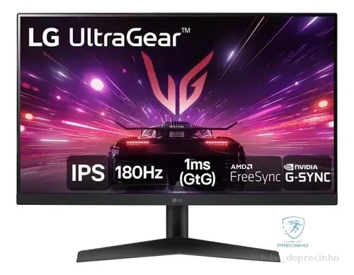 Monitor Gamer LG Ultragear 24 24gs60f-b Ips Full Hd 180hz 1ms (gtg) Nvidia® G-sync® Amd Freesync Hdr10 Srgb 99% Hdmi Displayport Preto 127/220v