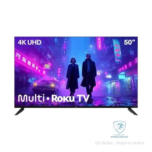 Smart TV 50" Roku Multi 4K Compatível com Alexa e Google Home