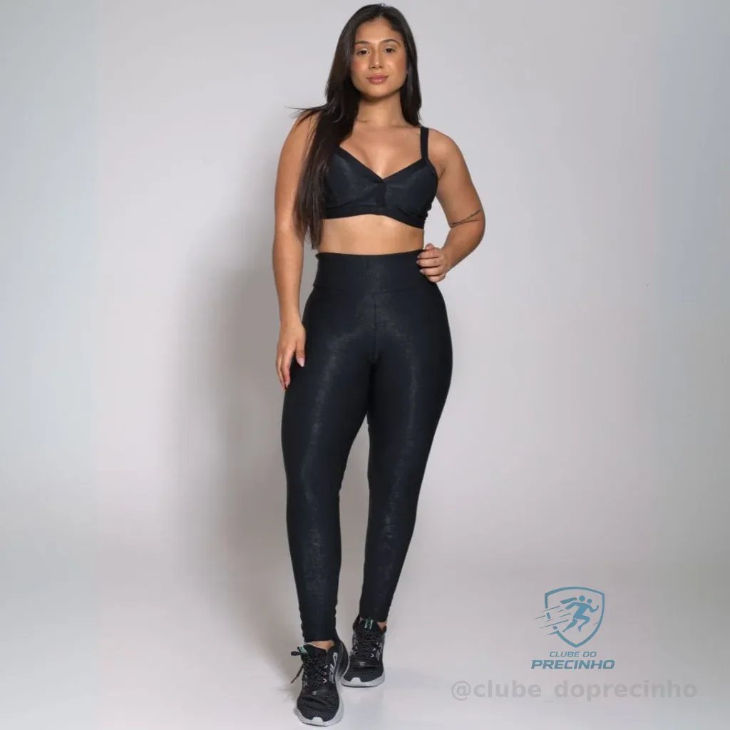 Conjunto Academia Treino Top e Calça Legging Feminino Fitness Luxo Shopee