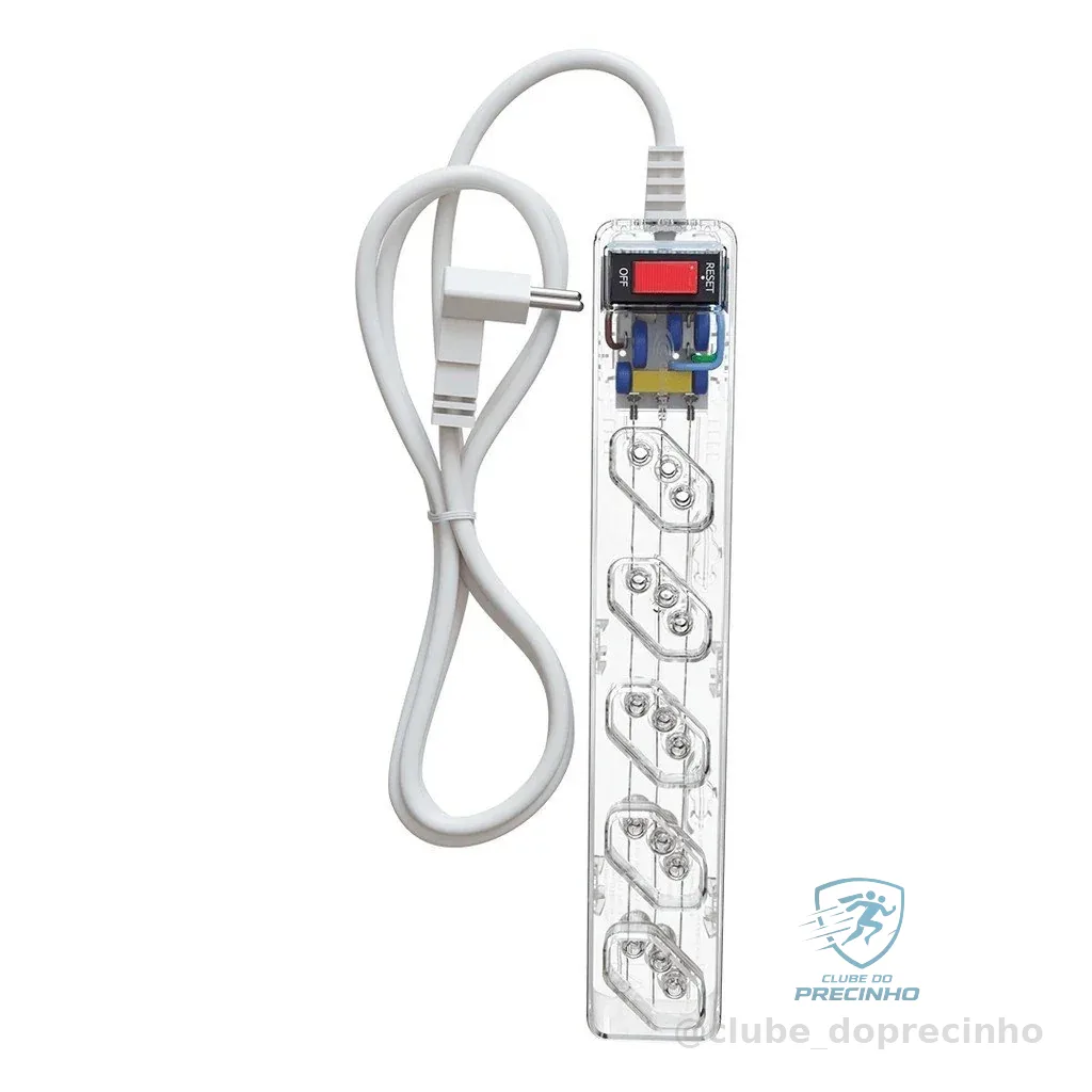 Filtro de Linha iCLAMPER Energia 5 com Proteção contra Surtos Elétricos (DPS) para PC, monitor, etc