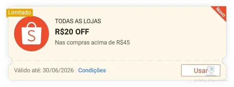 🔥 Cupom Shopee Voltou pra quem não usou