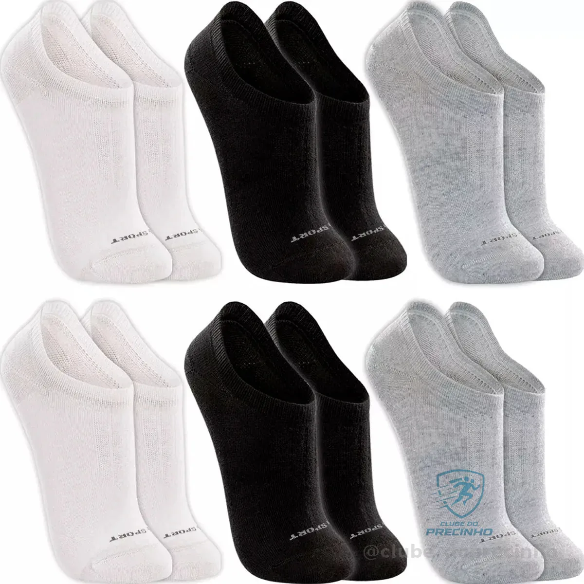 Kit 6 Pares Meias Lupo Sapatilha Invisível Sport Original Mercado Livre