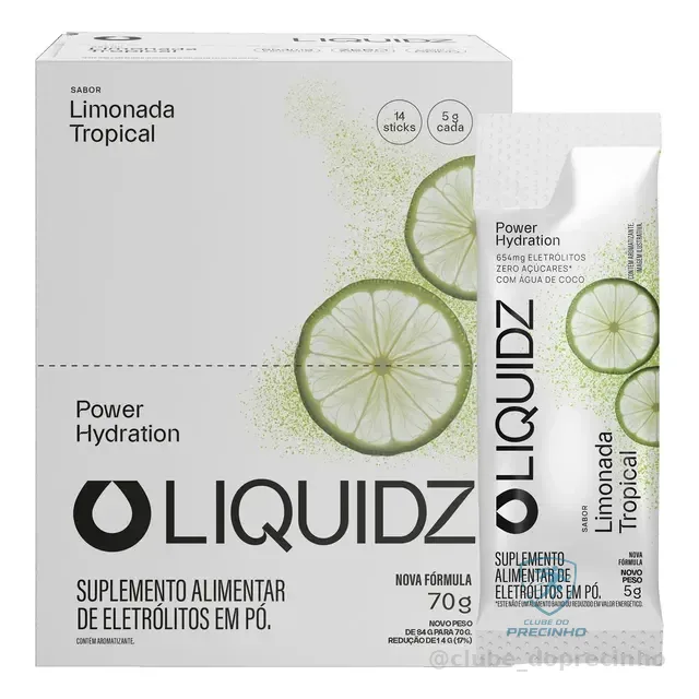 Liquidz® Eletrólitos Em Pó Zero Açúcar Cx 14 Doses
