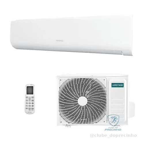 Ar-condicionado Split HW Inverter Fujitsu Airstage Essencial 9.000 BTUs R-32 Quente/Frio 220V