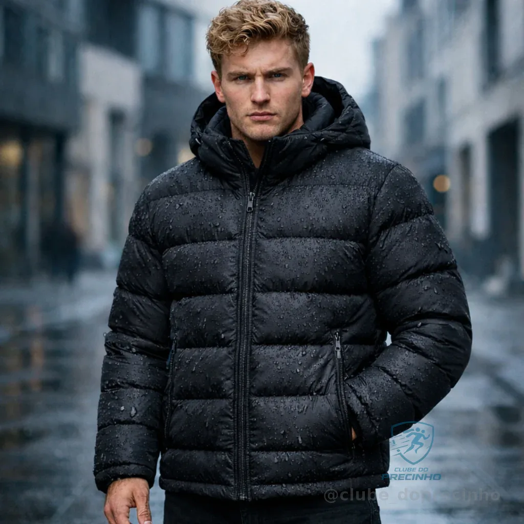 Jaqueta Puffer Bobojaco Corta Vento Nylon Frio Reforçada Inverno Unissex Shopee