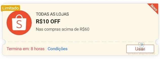 🔥 Cupom Shopee