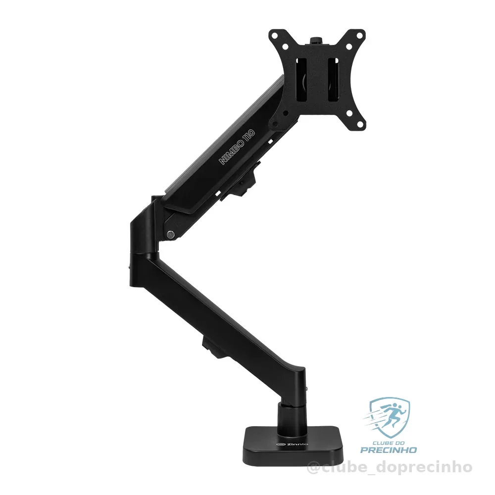 Suporte Articulado Para Monitor 13 a 32 Pistão a Gás Ajustável Zinnia Nimbo 110 Preto