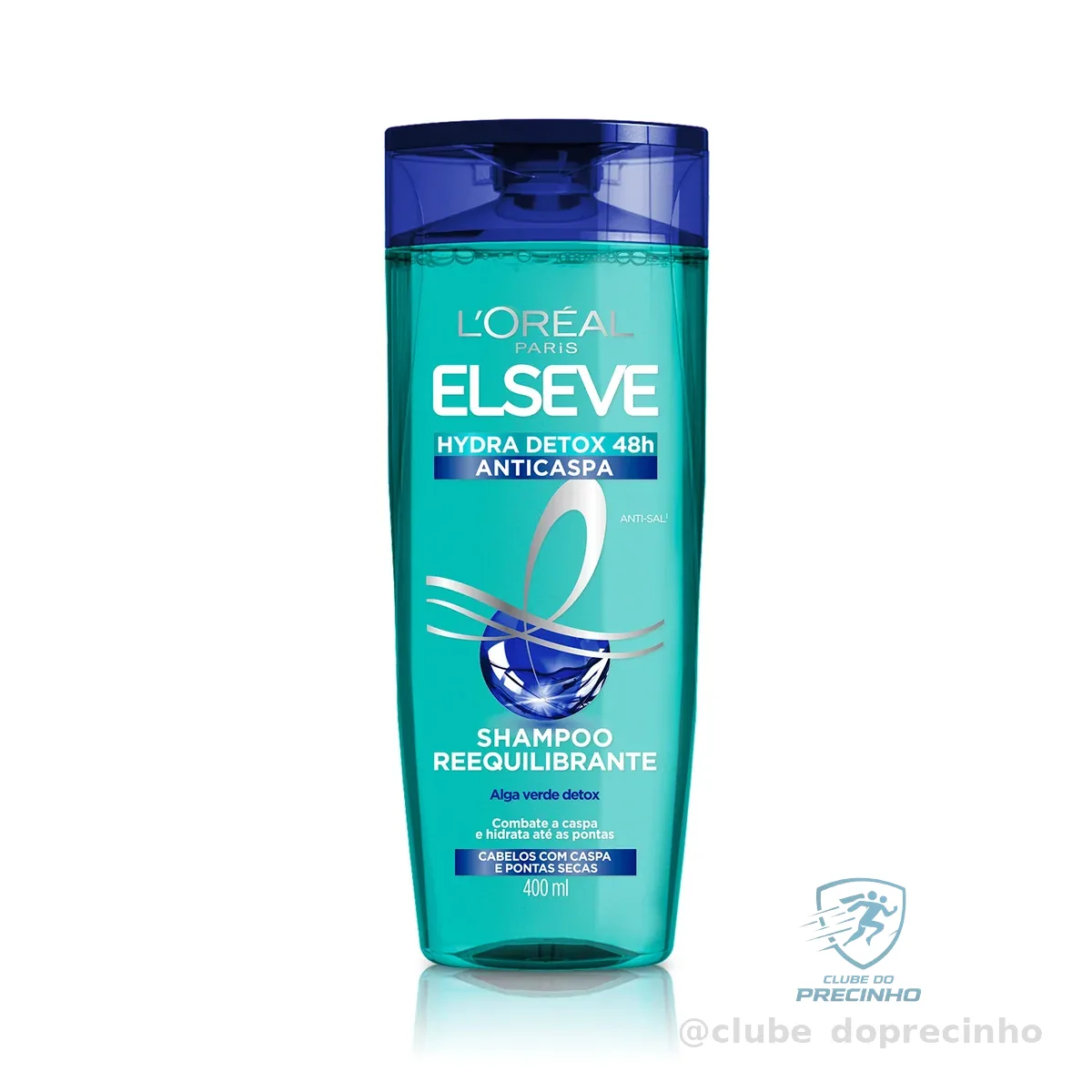 Shampoo L'Oréal Paris Elseve Hydra-Detox Anti-Caspa, 400ml