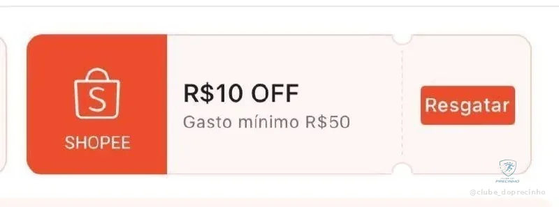 🔥 Cupom R$ 10 OFF em R$ 50 Shopee