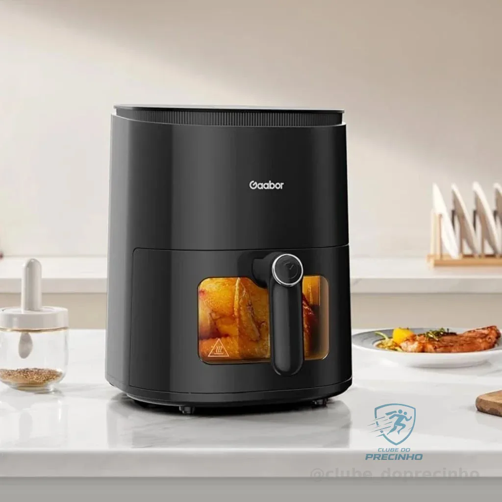 Fritadeira Elétrica Air Fryer Gaabor Duo Digital Touch sem Óleo 4.2L 127V 220V Preto