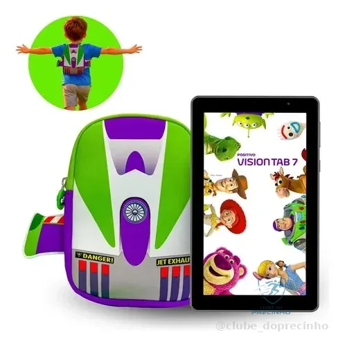 🇧🇷🇧🇷🇧🇷 Tablet Infantil Positivo Vision Tab 7 Toy Story Disney 3gb Ram 64gb (expansível Até 512gb) Octa-core Tela 7 Wi-fi... Preto