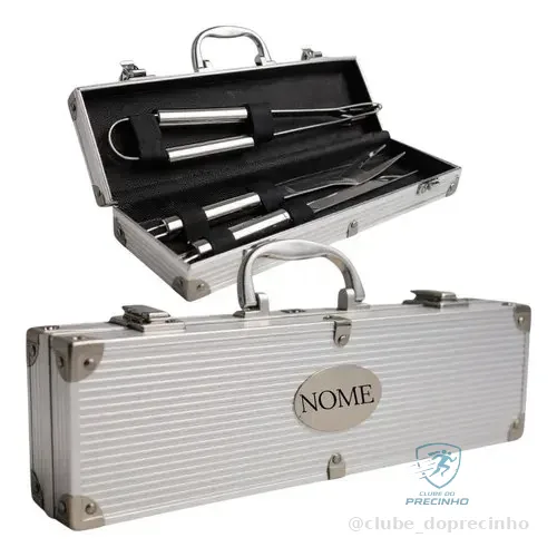Kit Churrasco 3 Peças Com Maleta Personalizada Com Nome
